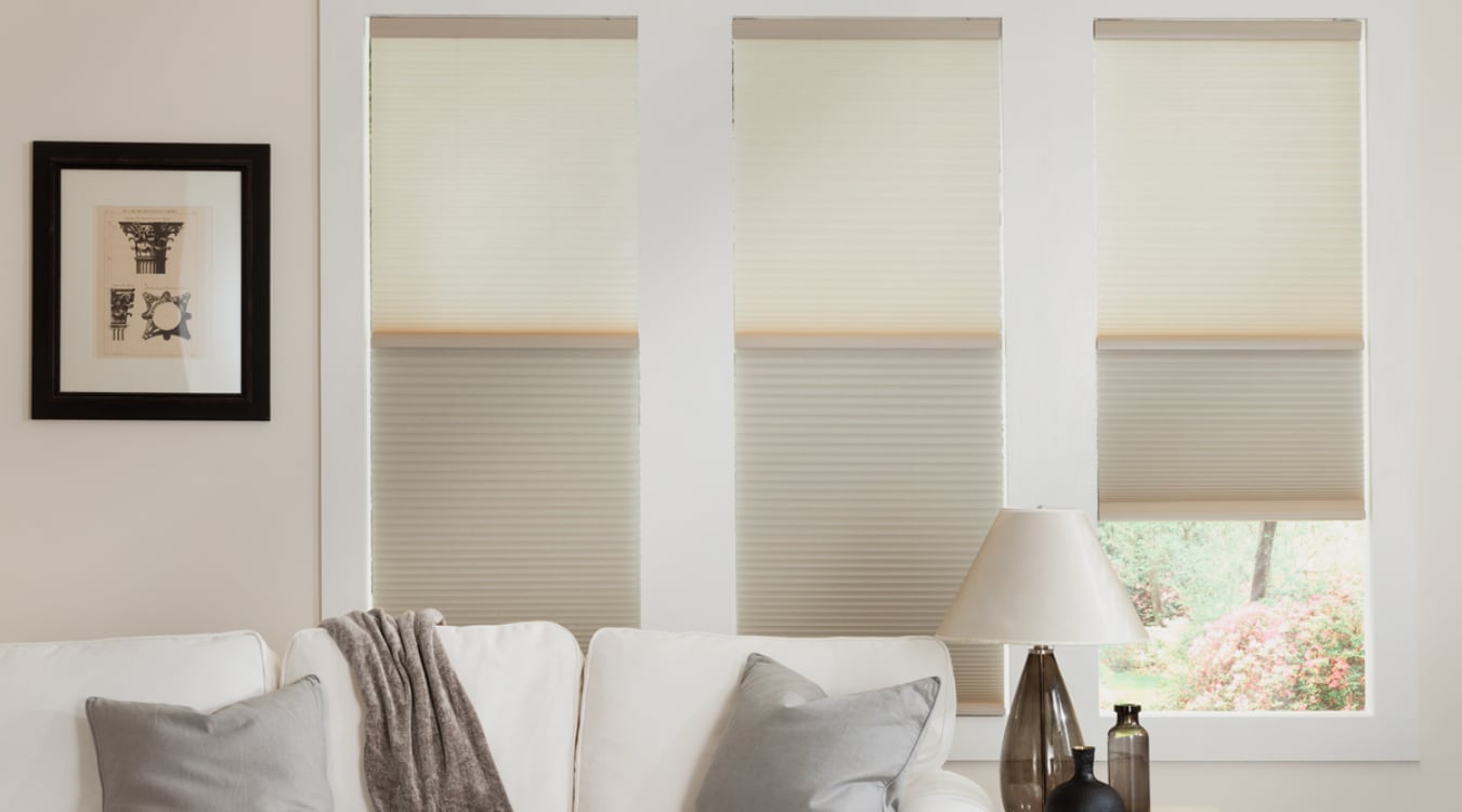 Cellular shades in a St. George living room